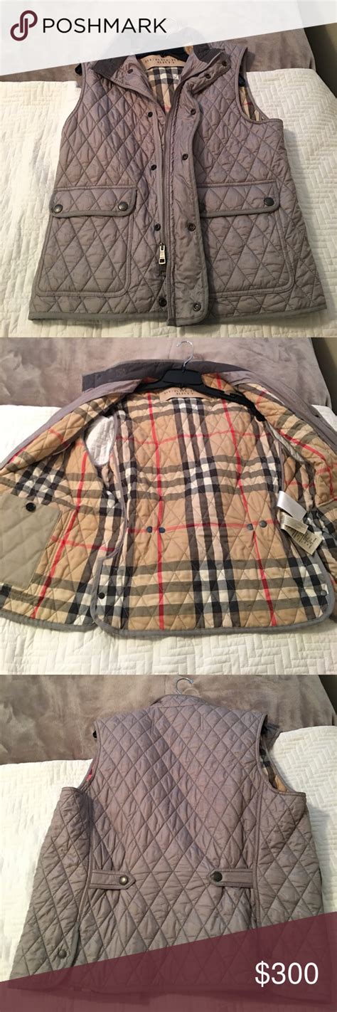 saks burberry vest.